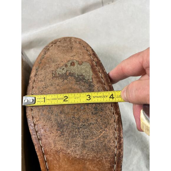 Penny Loafers Slip Ons Shoes Mens Size 12 M Burgundy Brass Boot Walking Gloves - Picture 13 of 13